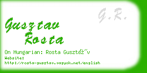 gusztav rosta business card